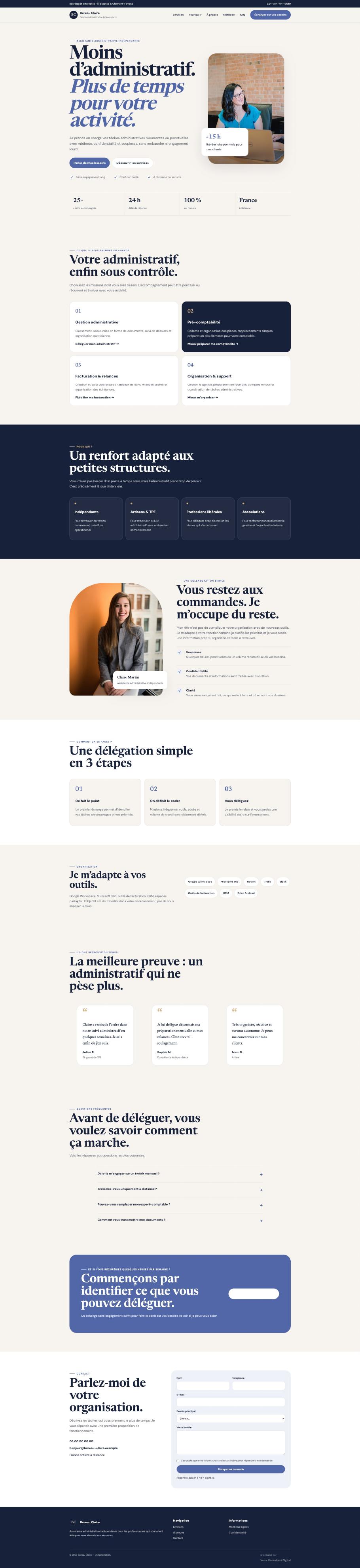 Capture du modèle Administratif