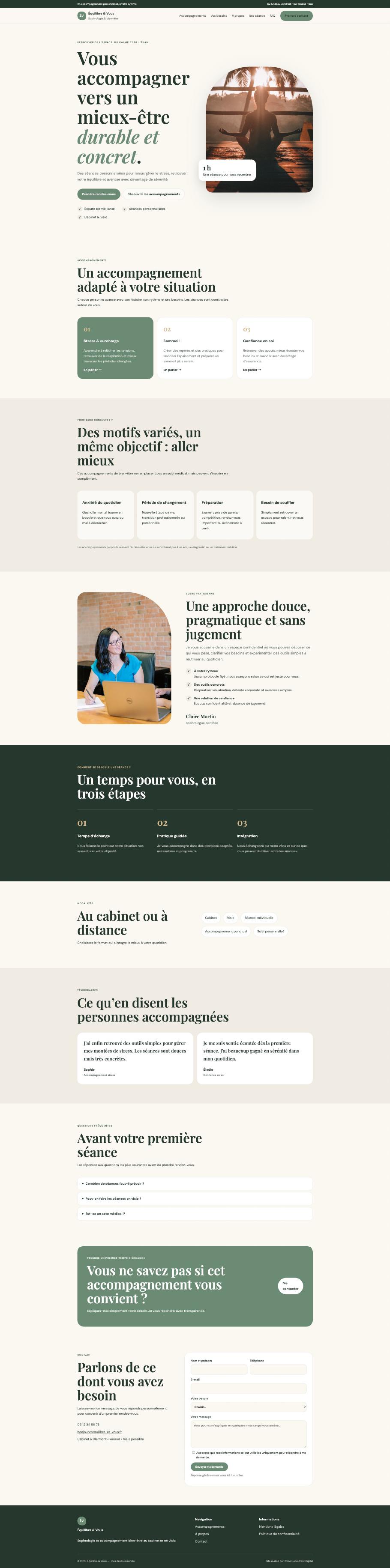 Capture du modèle Santé & bien-être