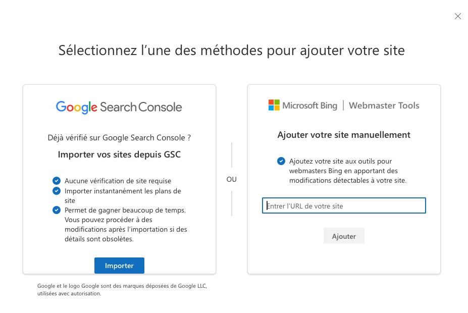 Import automatique depuis Google Search Console